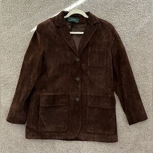 Lauren Ralph Lauren Brown Suede Blazer (M)